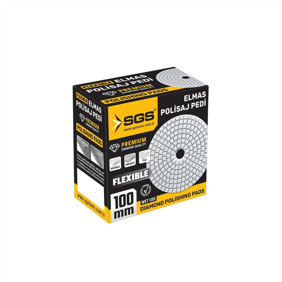 ELMAS POLİSAJ PEDİ 100 MM 3000 KUM ISLAK-WET